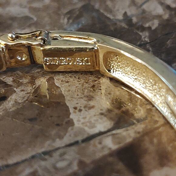 Swarovski Gold Tone Bracelet with Crystal Accents - Picture 8 of 14